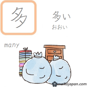 [多] Handwritten Kanji for many and its Readings, Radical and Usage ...